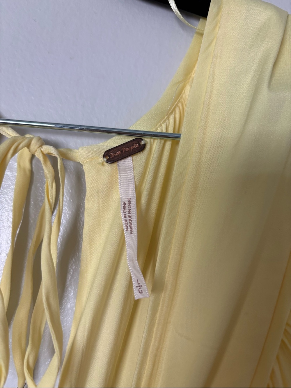 Free People Sunlit Yellow V-Neck Maxi Dress - Picture 4 of 7